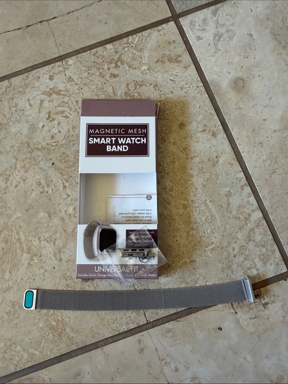 Magnetic Mesh Smart Watch Band – Silver